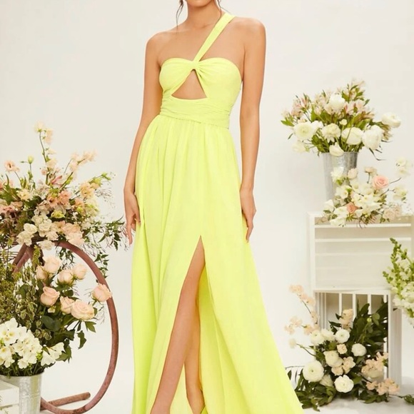 SHEIN Neon Yellow Dress - Picture 7 of 7